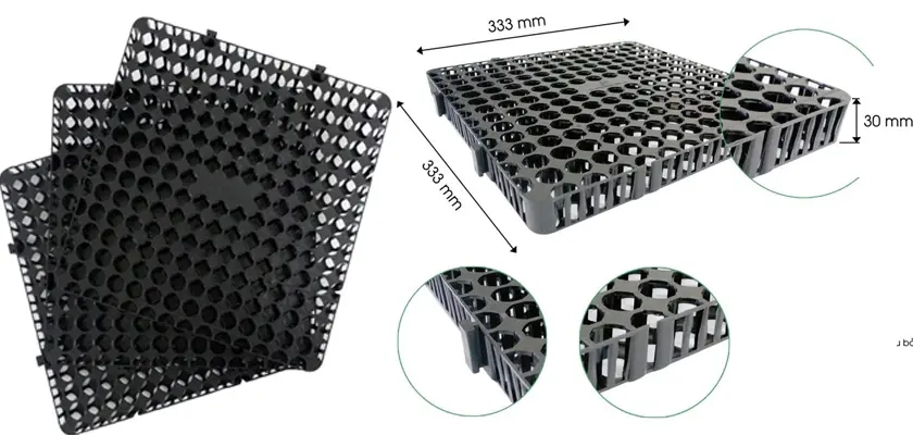 Cấu tạo vỉ thoát nước 333x333x30