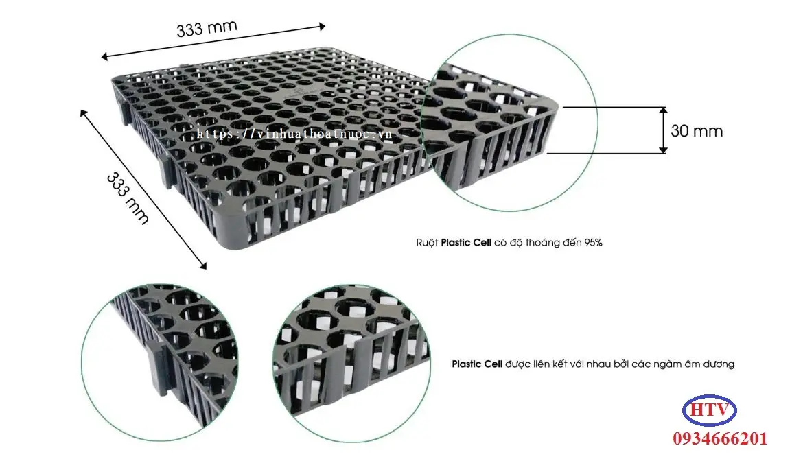Vườn trên mái vỉ thoát nước toàn phần plasticell